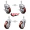 Service Caster 4 Inch Maroon Polyurethane Swivel 3/8 Inch Threaded Stem Caster Brakes SCC, 2PK SCC-TS20S414-PPUB-MRN-TLB-381615-2S2 - alternate 4